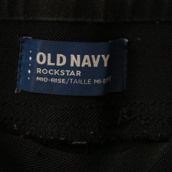 Women's Old Navy Rockstar Pull On Jeans Black Distressed Size 6 - Picture 4 of 5